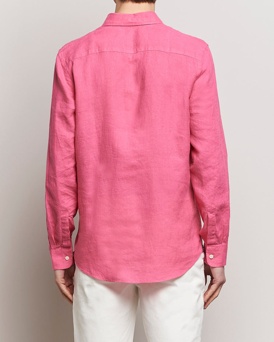 Herre | Skjorter | Morris | Douglas Linen Button Down Shirt Cerise