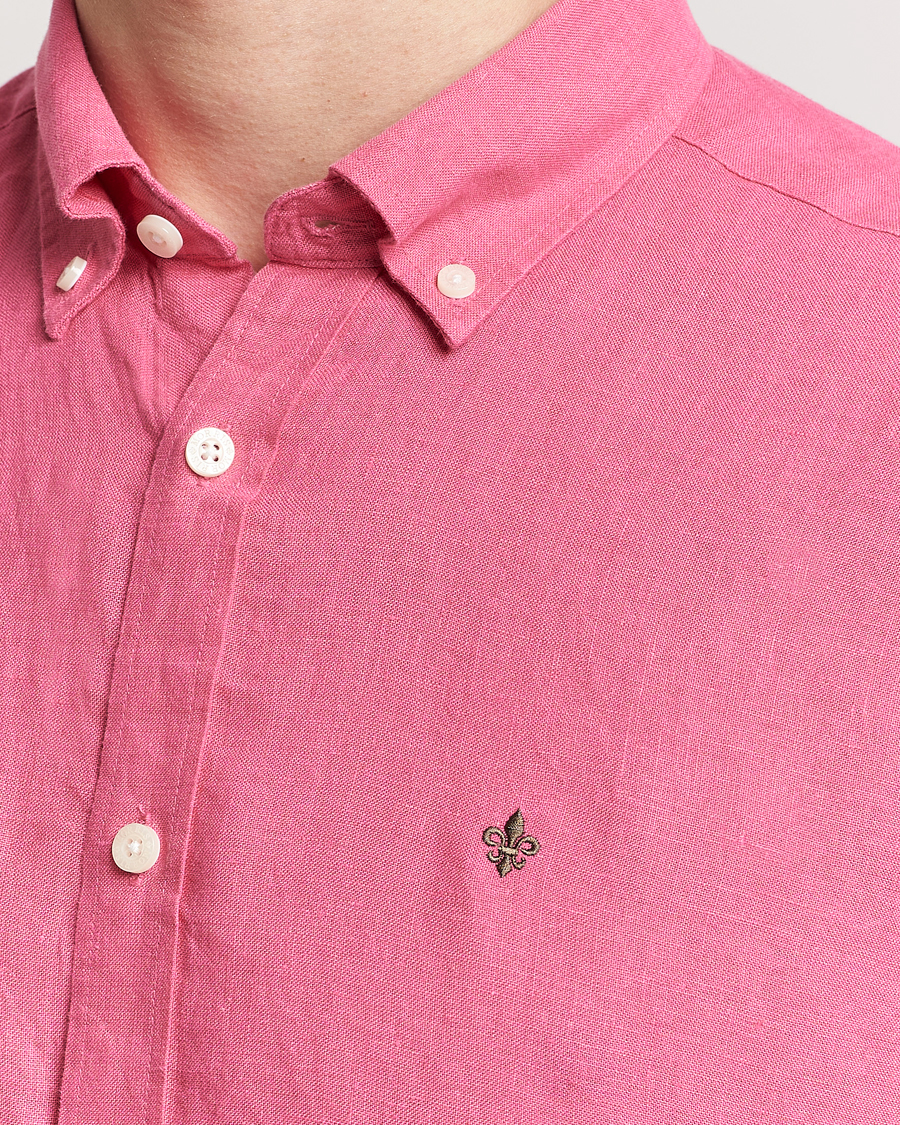 Herre | Skjorter | Morris | Douglas Linen Button Down Shirt Cerise