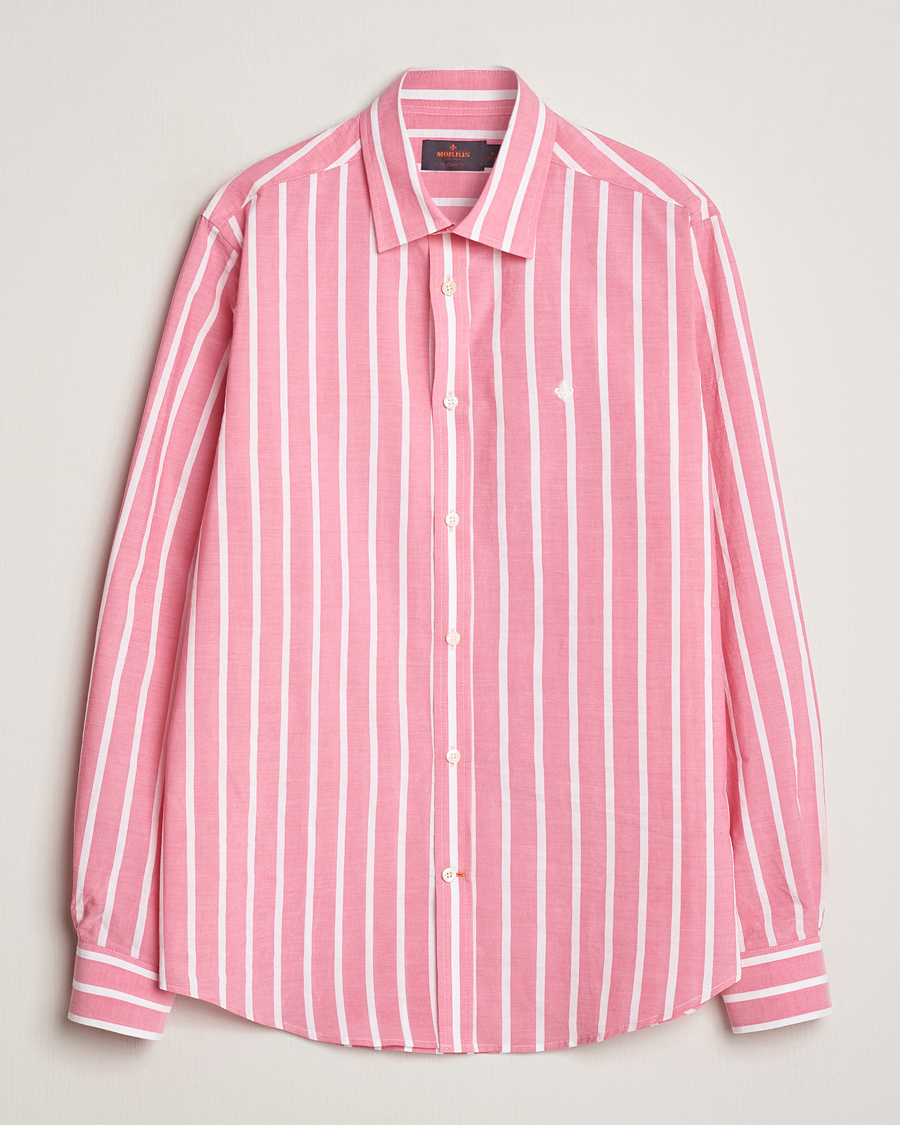 Herre | Skjorter | Morris | Summer Stripe Shirt Cerise