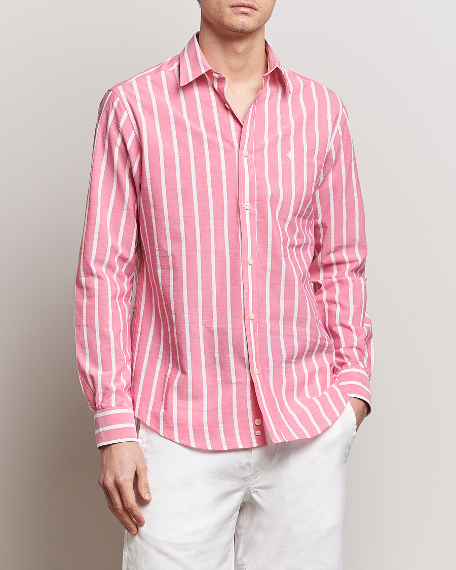 Herre | Avdelinger | Morris | Summer Stripe Shirt Cerise