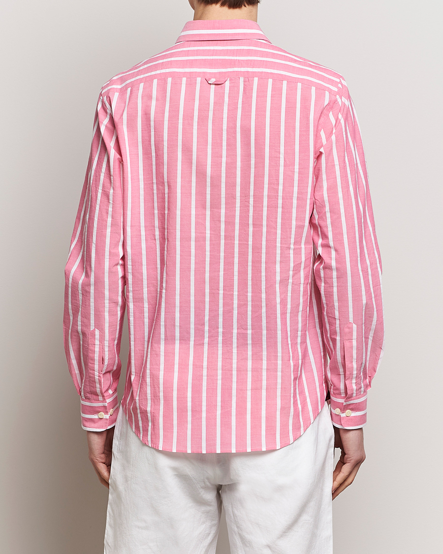Herre | Skjorter | Morris | Summer Stripe Shirt Cerise