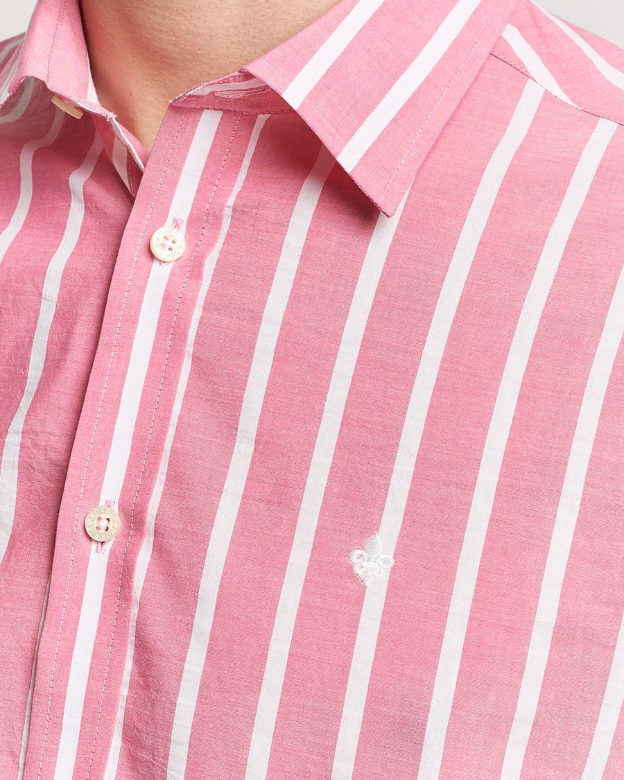 Herre | Skjorter | Morris | Summer Stripe Shirt Cerise