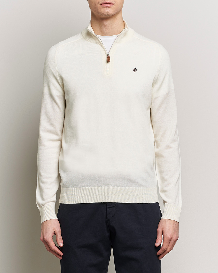 Herre | Half-zip | Morris | John Merino Half Zip Off White