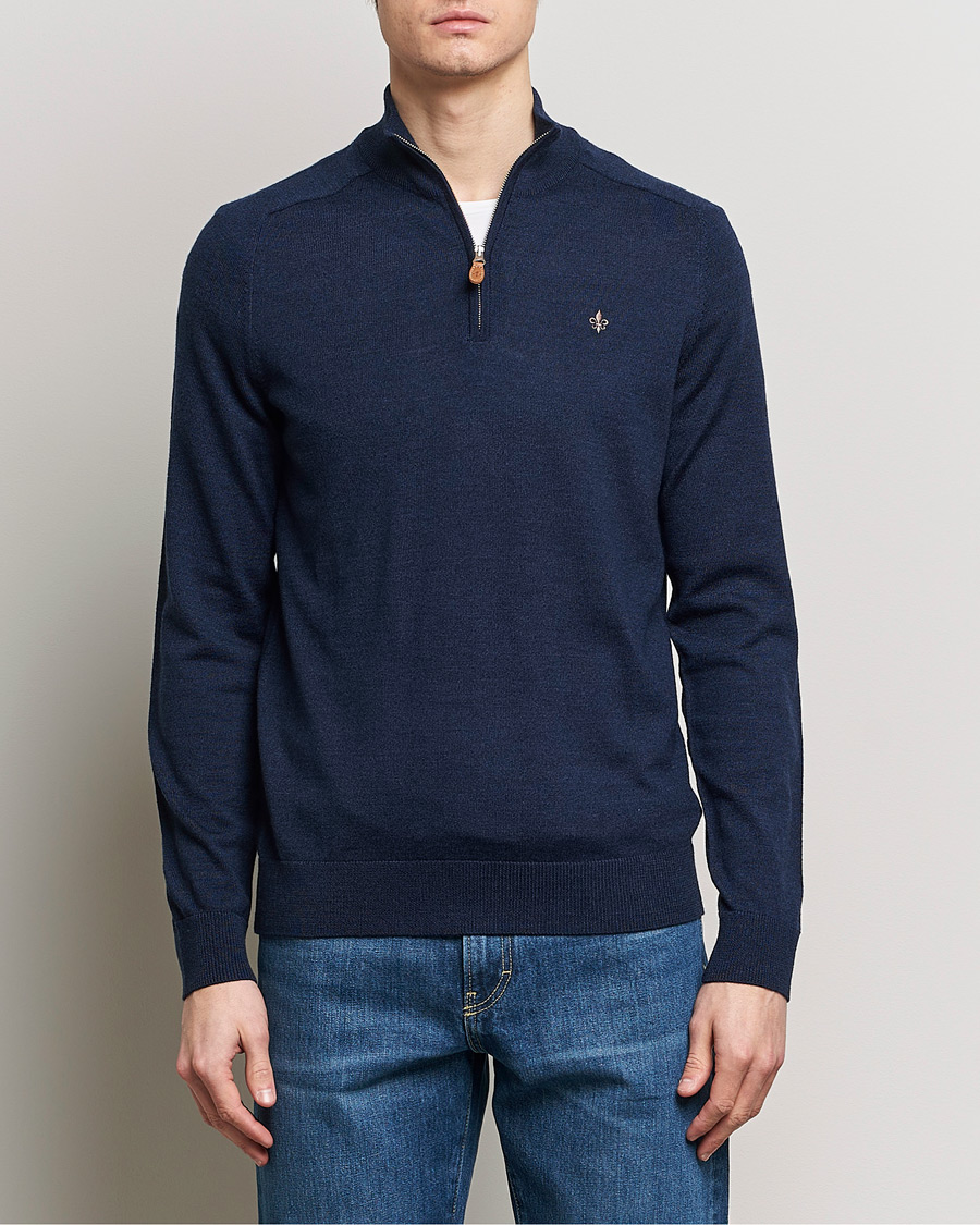 Herr |  | Morris | John Merino Half Zip Blue