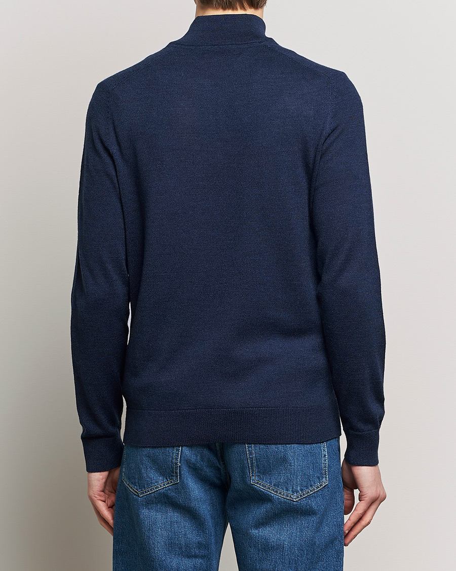 Herre | Gensere | Morris | John Merino Half Zip Blue
