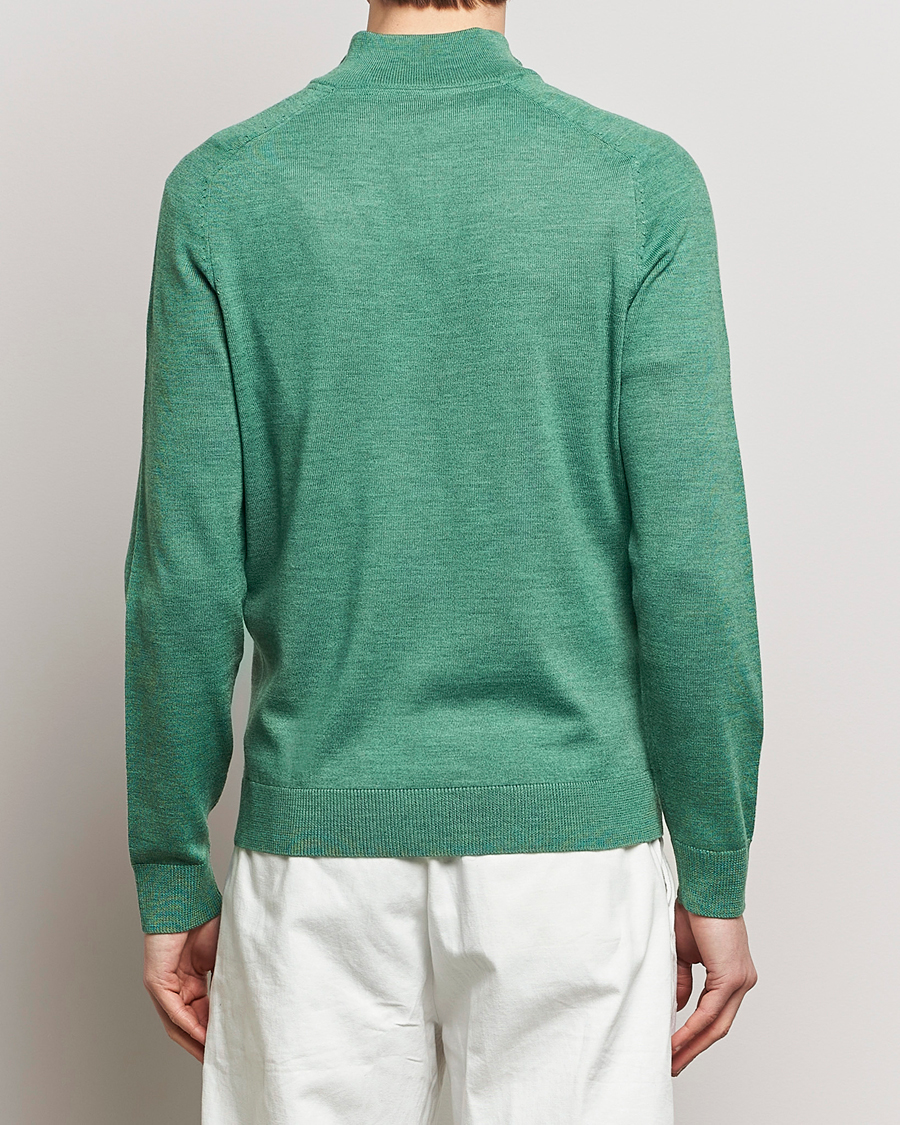 Herre | Gensere | Morris | John Merino Half Zip Light Green