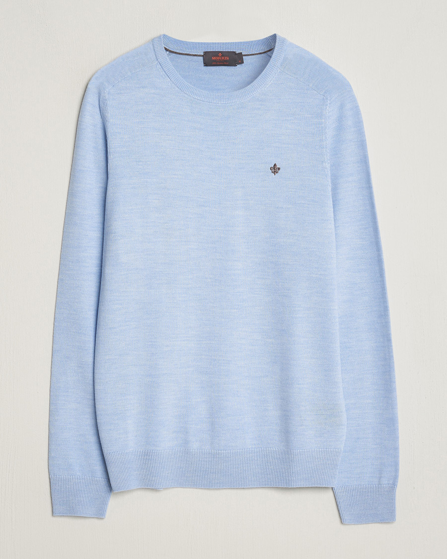 Herre | Gensere | Morris | Merino Crew Neck Pullover Light Blue