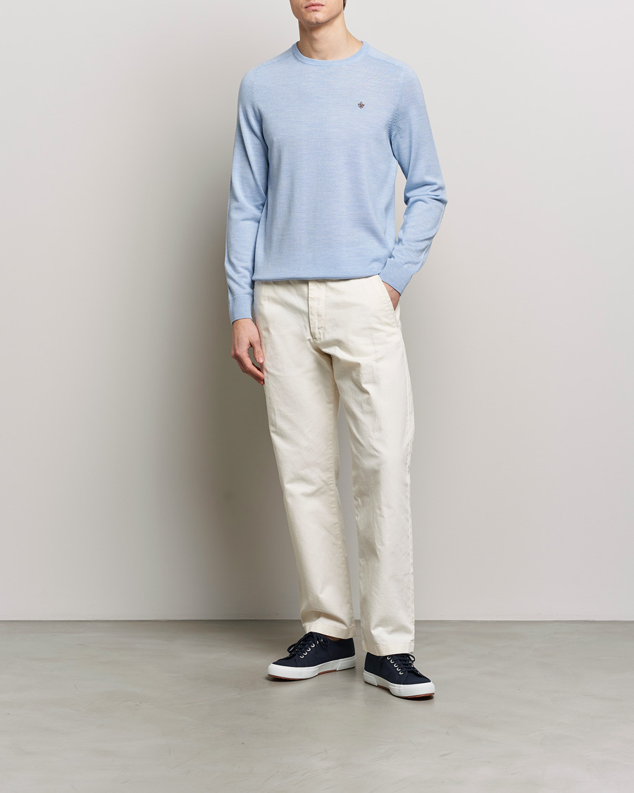 Herre | Gensere | Morris | Merino Crew Neck Pullover Light Blue