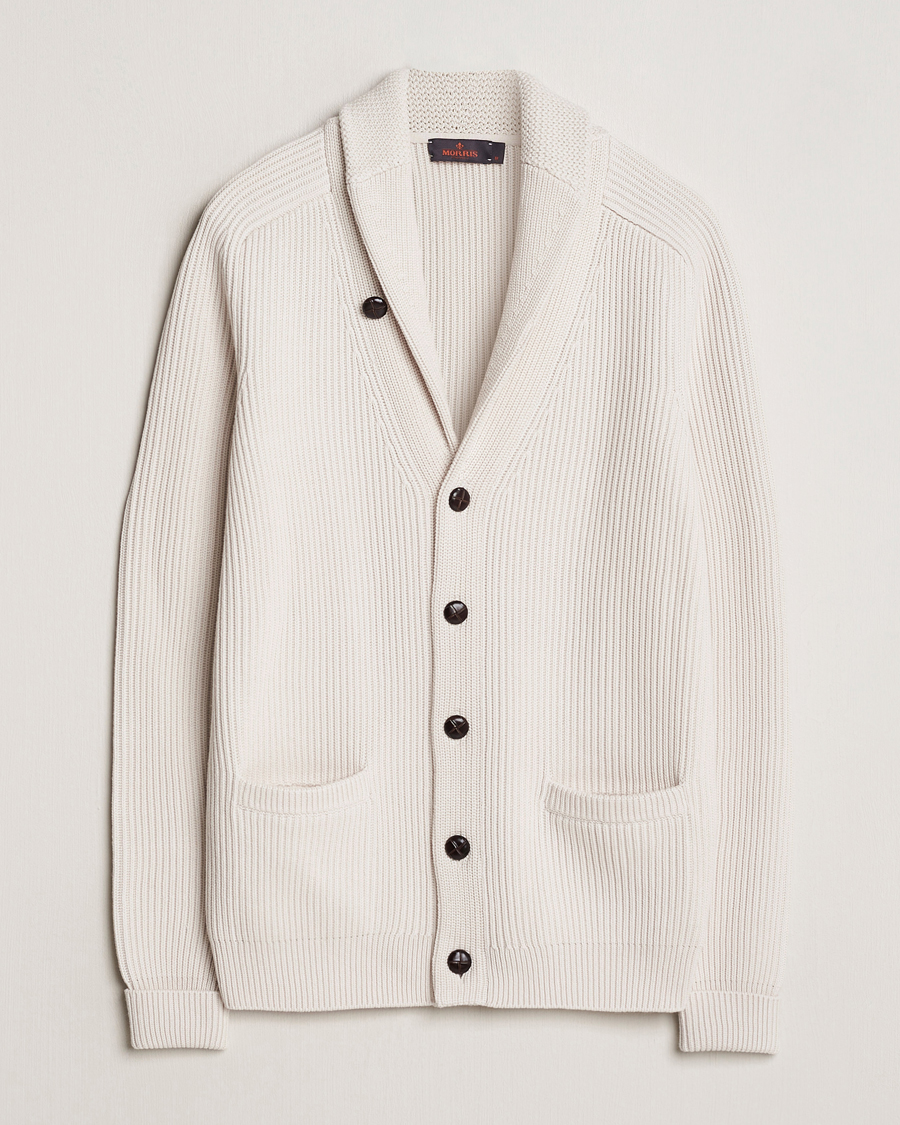 Herre | Gensere | Morris | Brayden Shawl Cardigan White