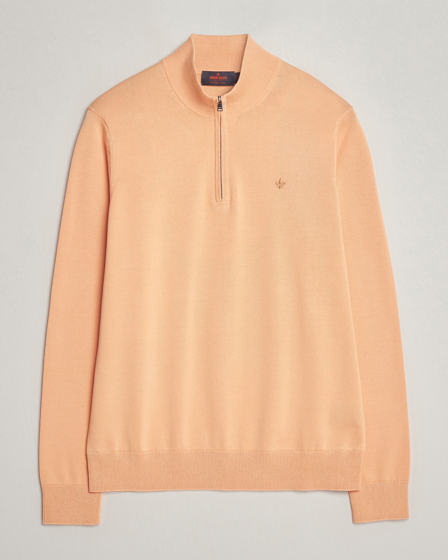 Herre | Gensere | Morris | Riley Cotton Half Zip Orange