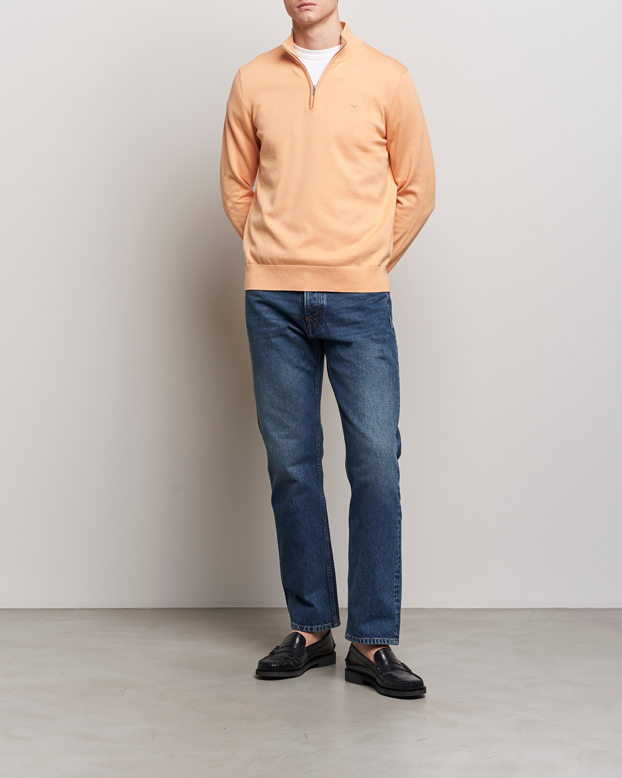 Herre | Gensere | Morris | Riley Cotton Half Zip Orange