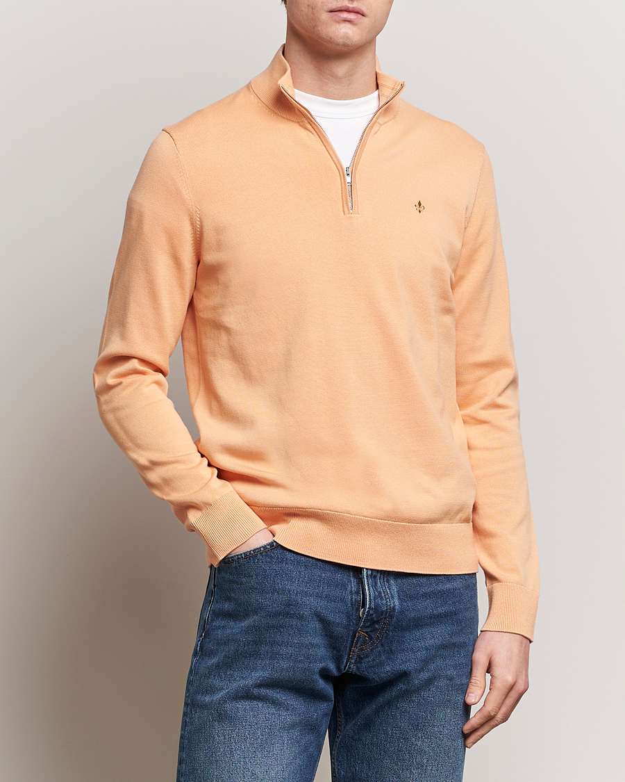 Herre | Gensere | Morris | Riley Cotton Half Zip Orange