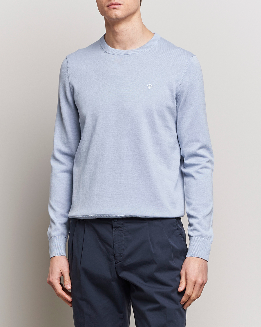 Herre | Gensere | Morris | Riley Cotton Crew Neck Pullover Light Blue