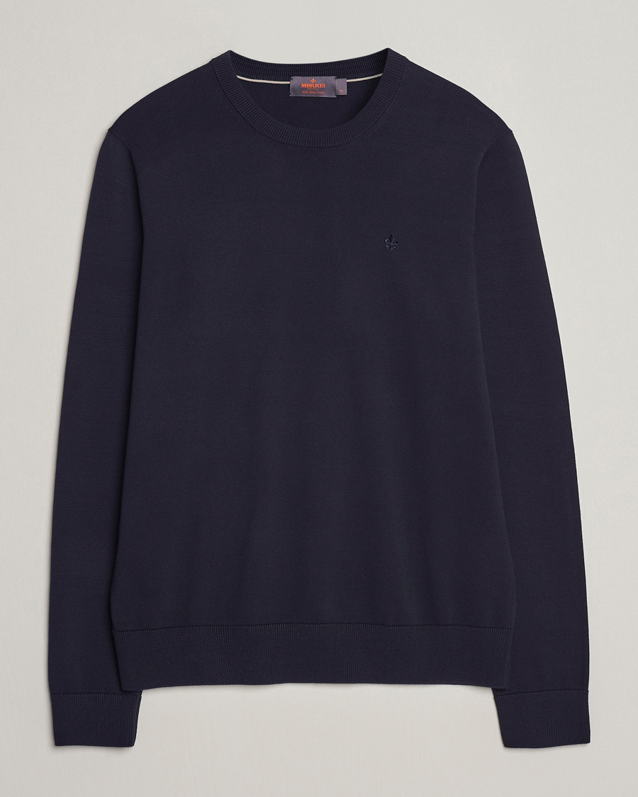Herre | Gensere | Morris | Riley Cotton Crew Neck Pullover Old Blue