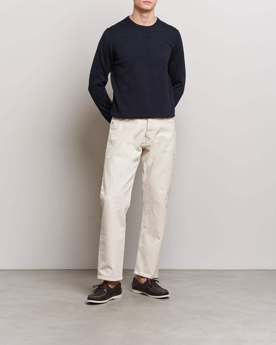 Herre | Gensere | Morris | Riley Cotton Crew Neck Pullover Old Blue