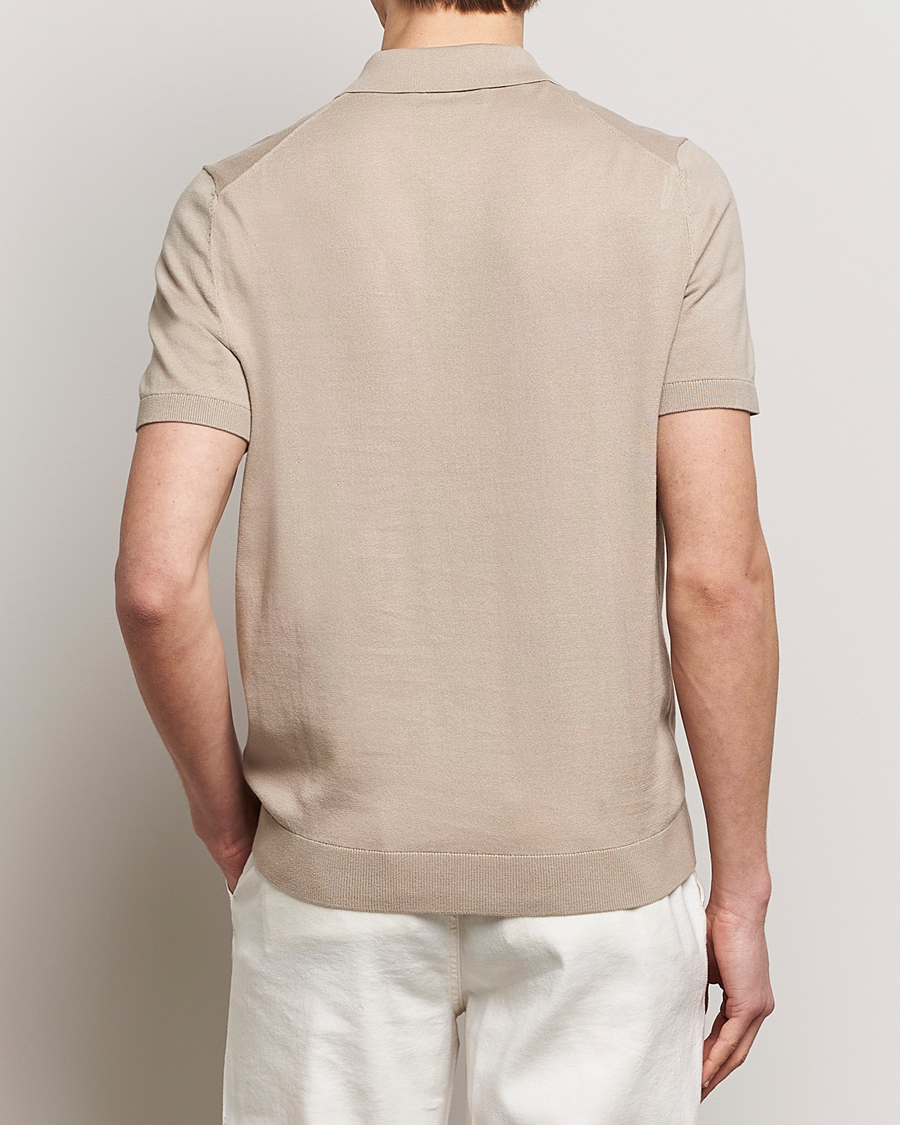 Herre | Gensere | Morris | Cenric Cotton Knitted Short Sleeve Polo Khaki