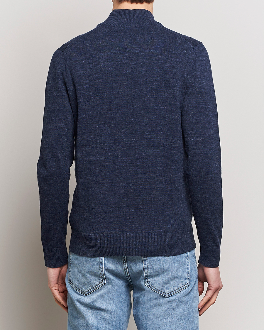 Herre | Gensere | Morris | Randall Cotton Half Zip Navy