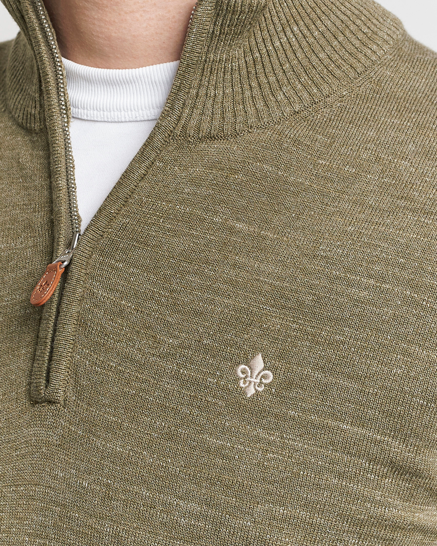 Herre | Gensere | Morris | Randall Cotton Half Zip Green