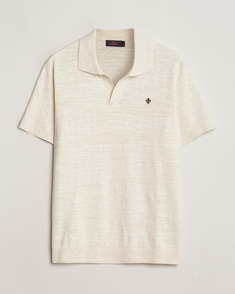 Herre | Pikéer | Morris | Randall Slub Cotton Resort Polo Off White