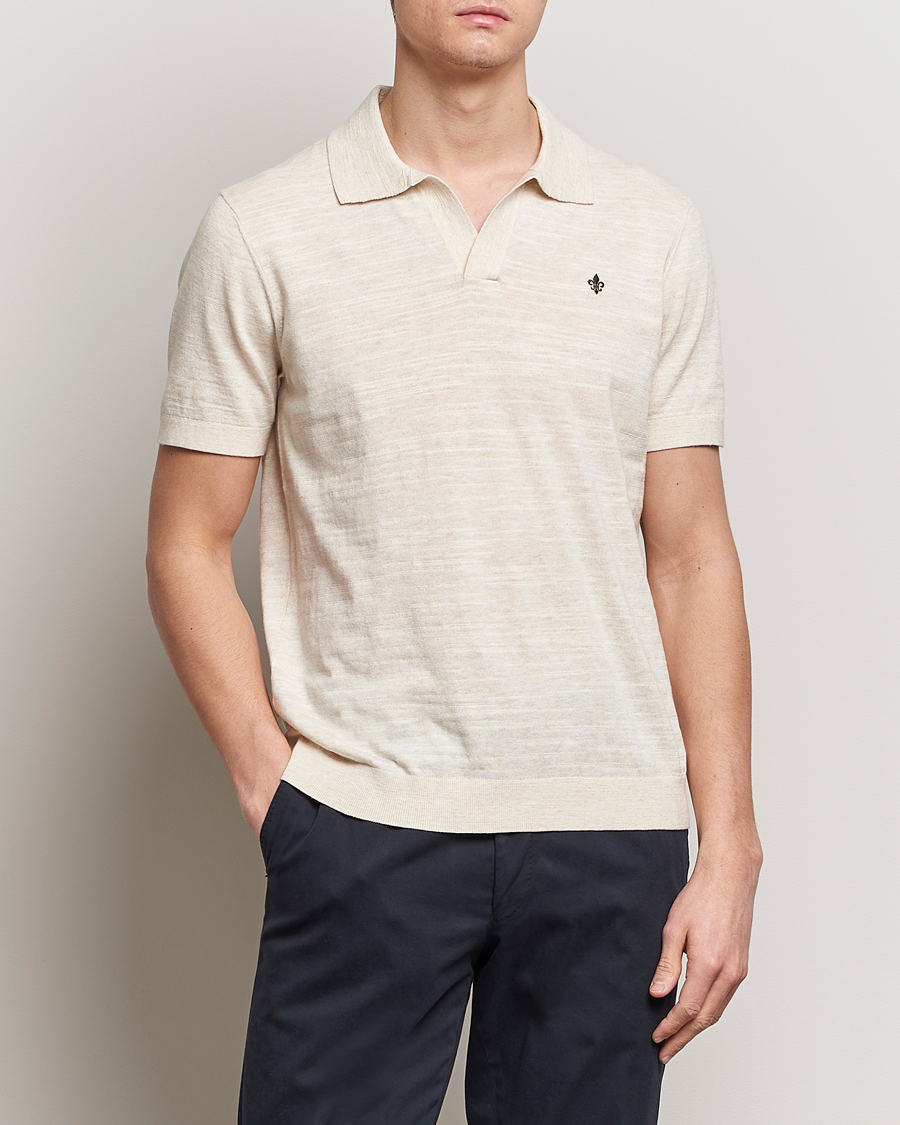 Herre | Morris | Morris | Randall Slub Cotton Resort Polo Off White