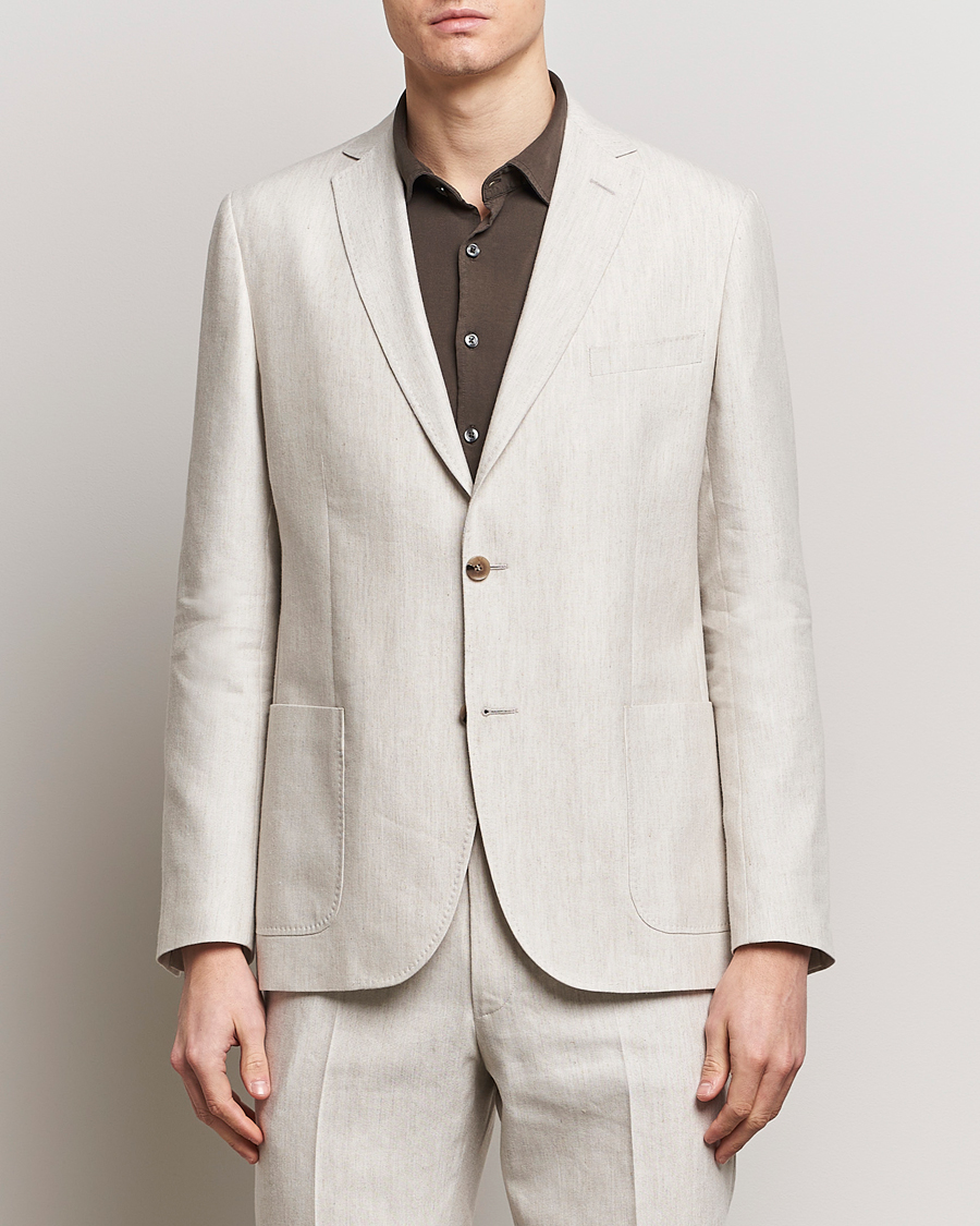 Herre | Jakke og bukse | Morris | Archie Linen Blazer Khaki