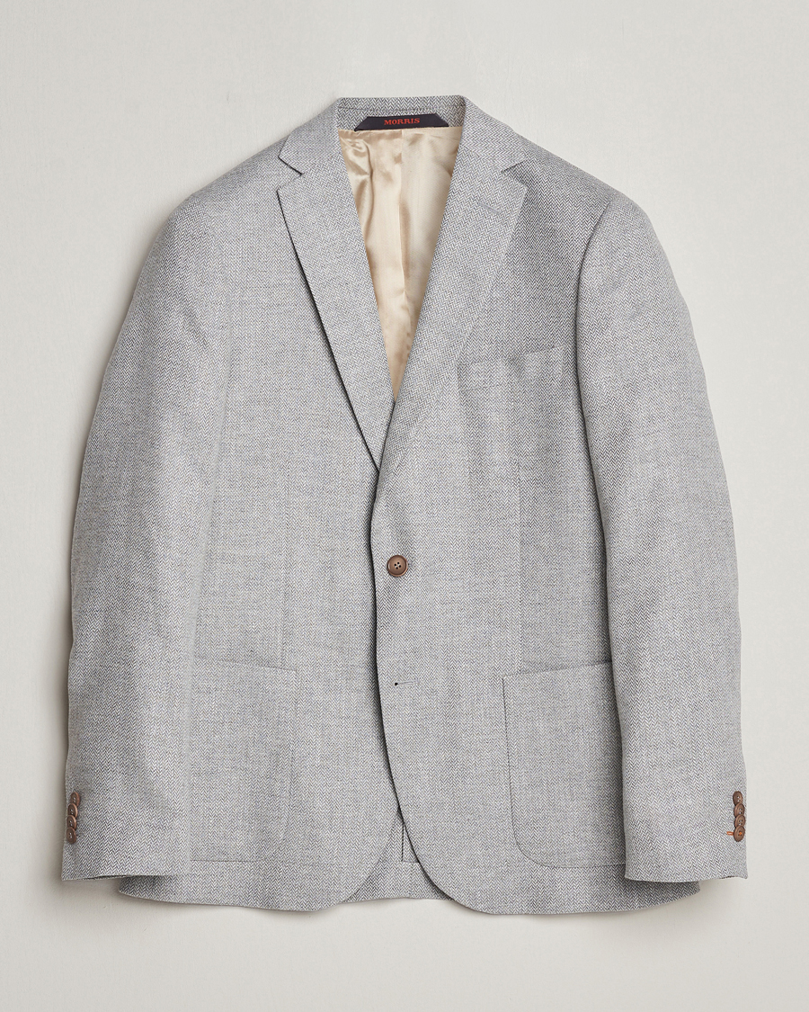 Herre | Dressjakker | Morris | Hayes Linen Herringbone Blazer Grey