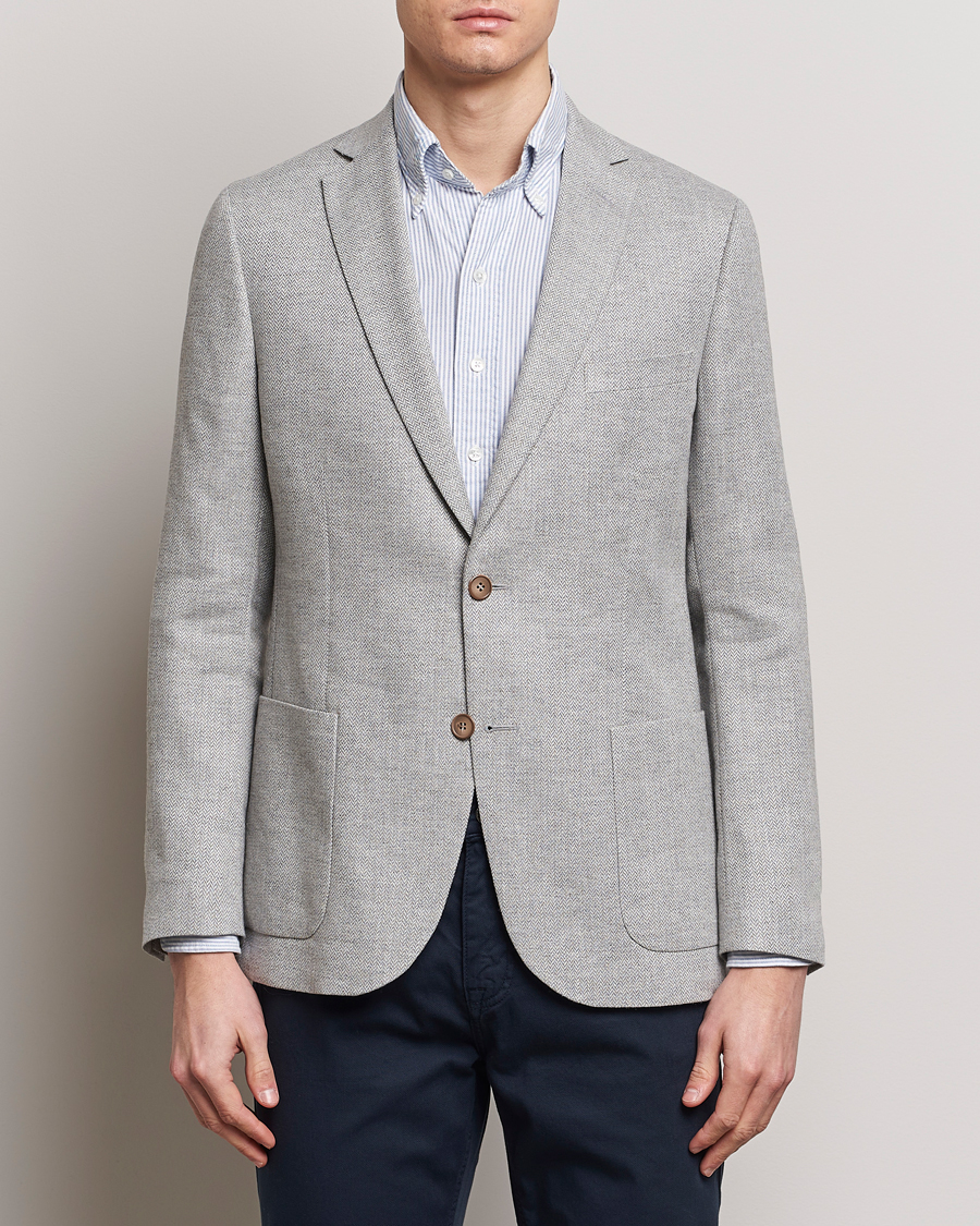 Herre | Morris | Morris | Hayes Linen Herringbone Blazer Grey