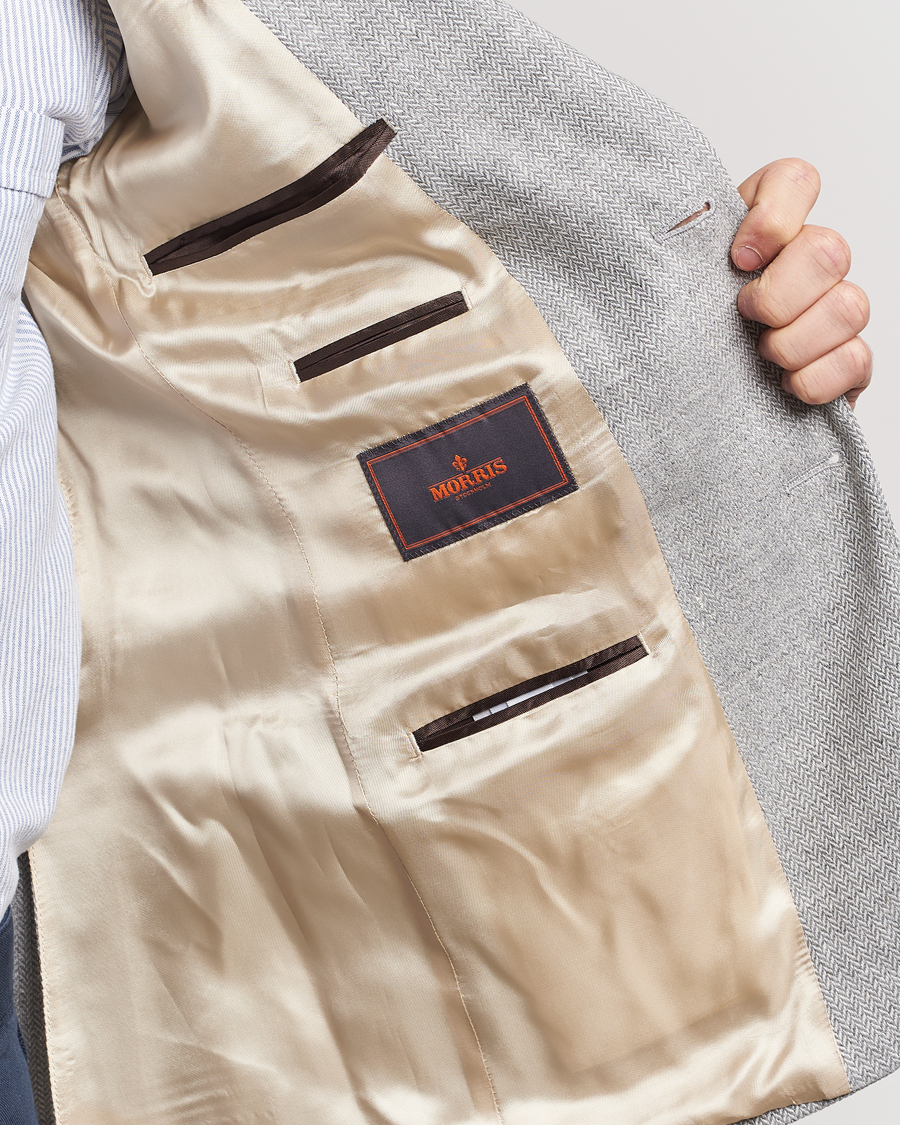 Herre | Dressjakker | Morris | Hayes Linen Herringbone Blazer Grey