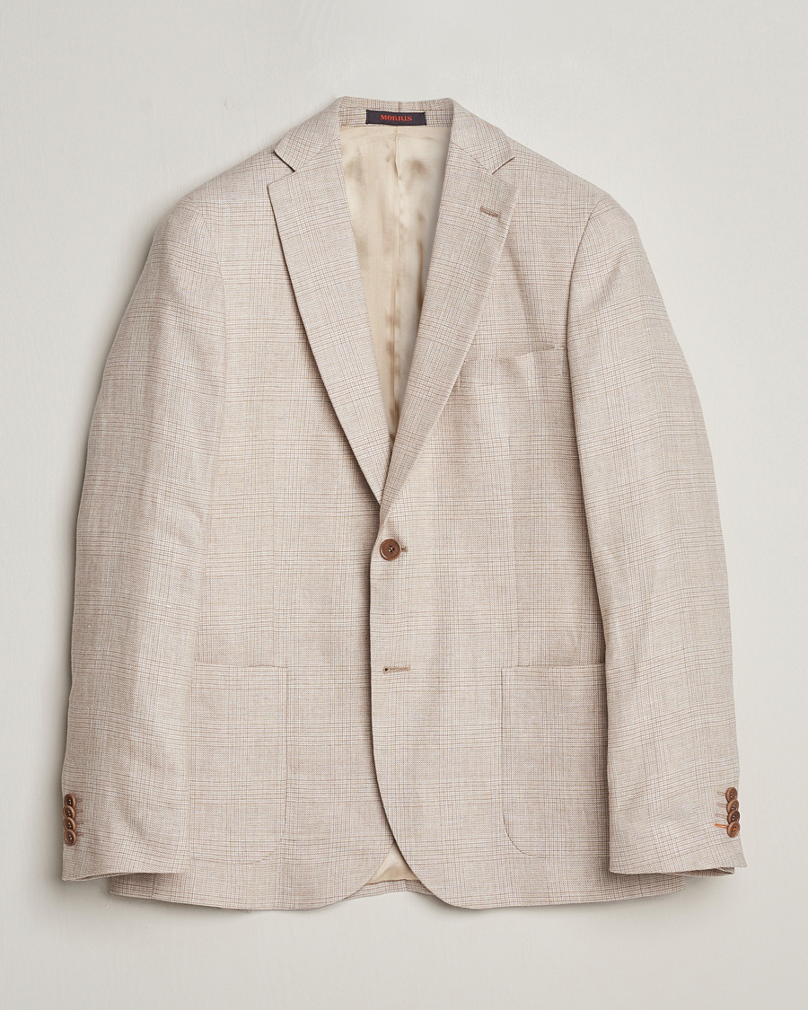Herre | Dressjakker | Morris | Archie Cotton Glencheck Blazer Khaki