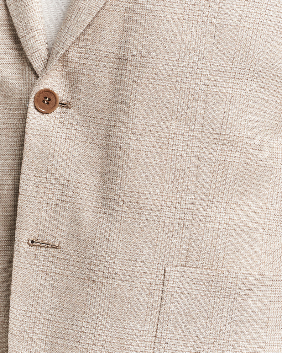 Herre | Dressjakker | Morris | Archie Cotton Glencheck Blazer Khaki