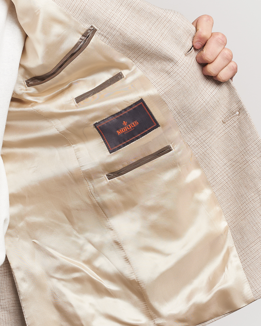 Herre | Dressjakker | Morris | Archie Cotton Glencheck Blazer Khaki