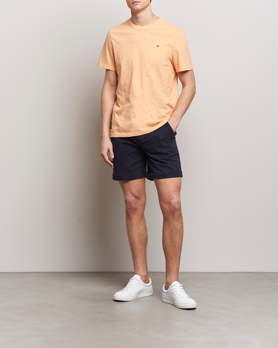 Herre | T-Shirts | Morris | Watson Slub Crew Neck T-Shirt Orange