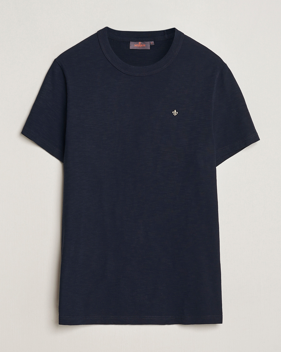 Herre | T-Shirts | Morris | Watson Slub Crew Neck T-Shirt Old Blue