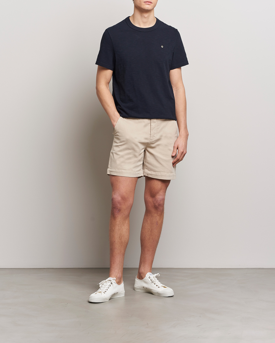 Herre | T-Shirts | Morris | Watson Slub Crew Neck T-Shirt Old Blue