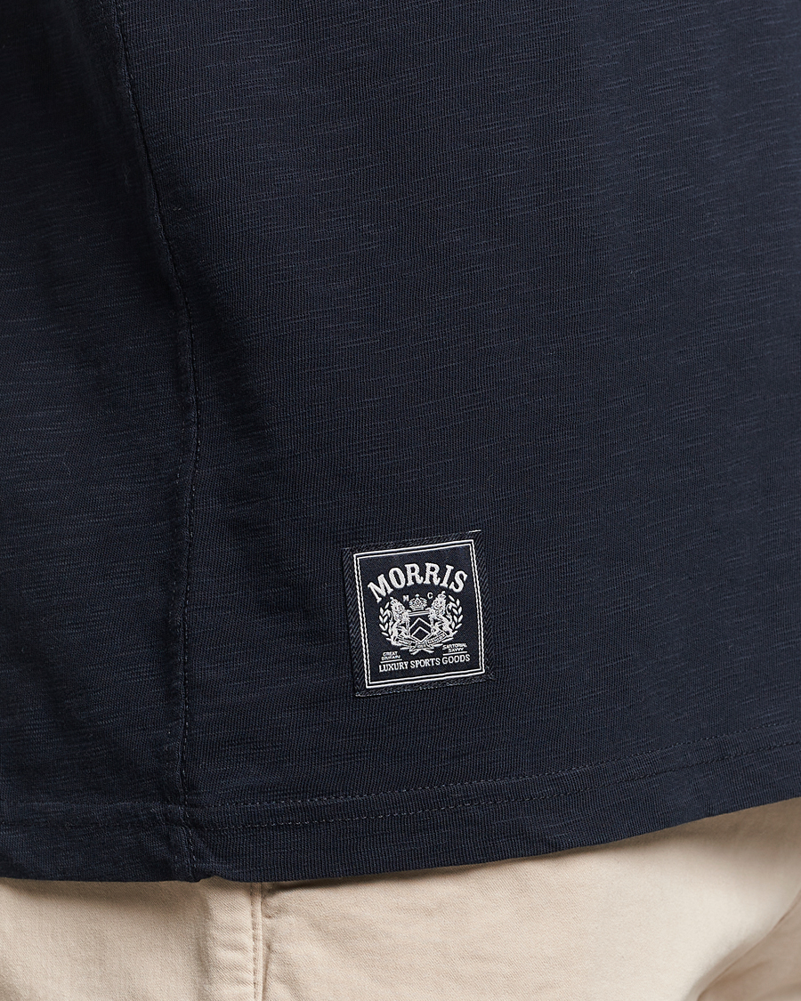 Herre | T-Shirts | Morris | Watson Slub Crew Neck T-Shirt Old Blue