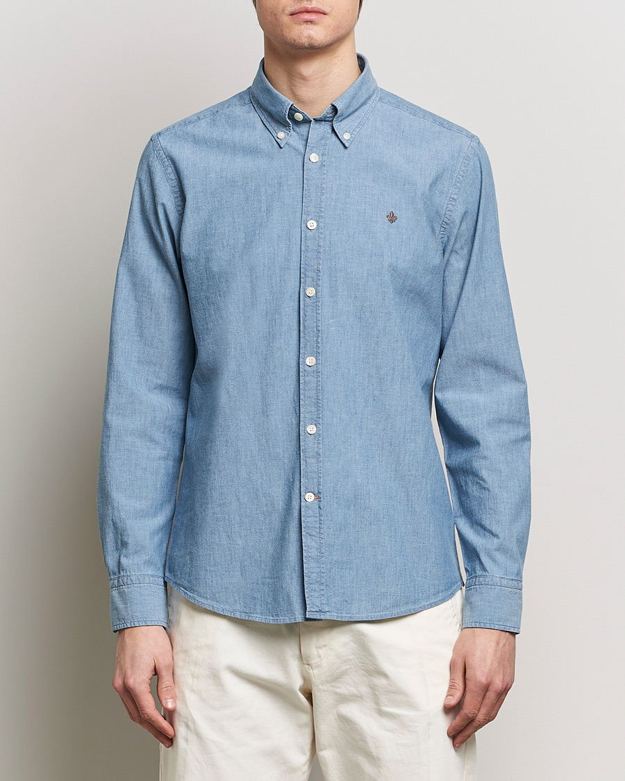 Herre | Morris | Morris | Slim Fit Chambray Shirt Blue