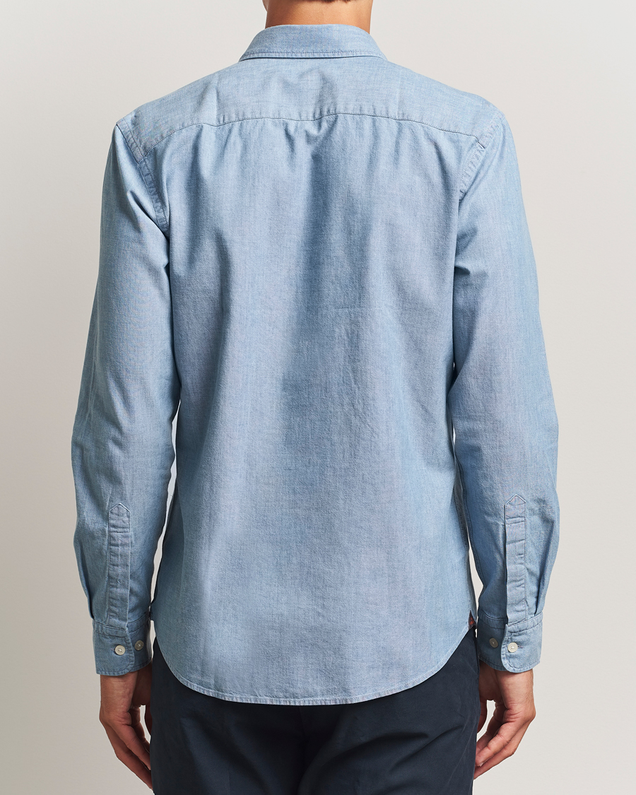 Herre | Skjorter | Morris | Slim Fit Chambray Shirt Blue