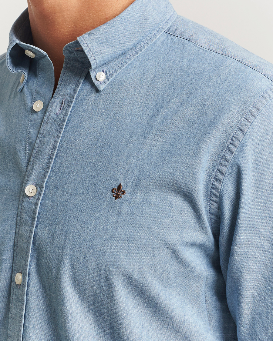 Herre | Skjorter | Morris | Slim Fit Chambray Shirt Blue