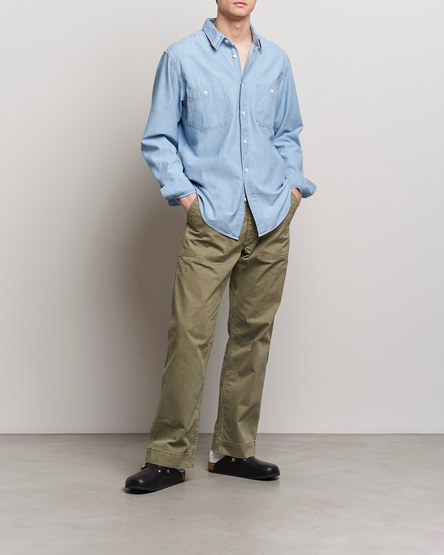 Herre | Skjorter | Filson | Chambray CPO Shirt Light Indigo