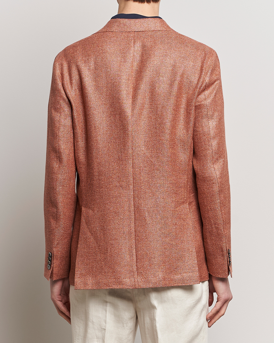 Herre | Dressjakker | Oscar Jacobson | Ferry Hopsack Hemp/Wool Blazer Orange