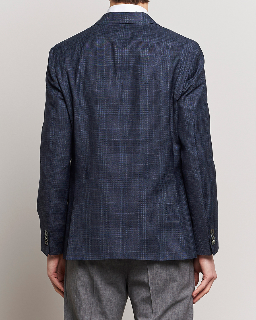 Herre | Dressjakker | Oscar Jacobson | Fogerty Mini Check Wool Blazer Navy