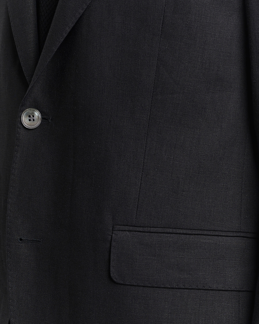 Herre | Dressjakker | Oscar Jacobson | Fogerty Linen Blazer Black