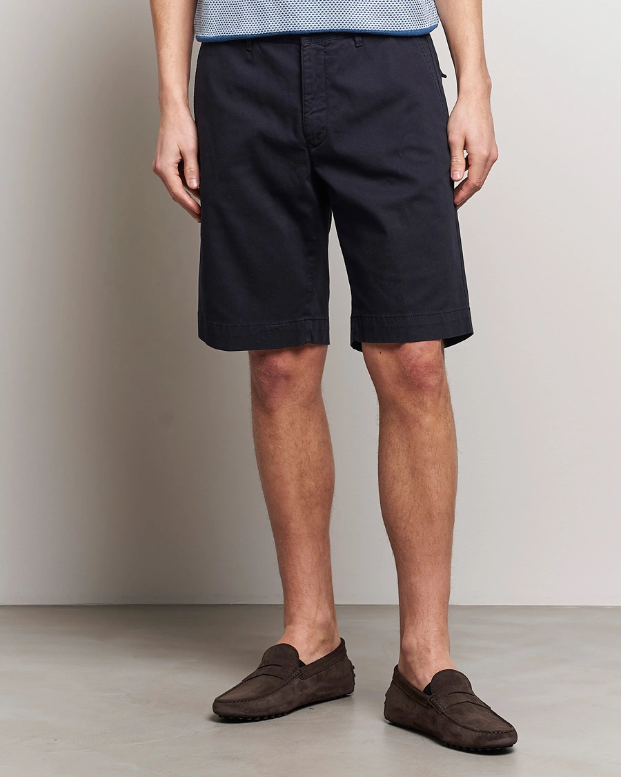 Herre | Shorts | Oscar Jacobson | Teodor Cotton Shorts Navy