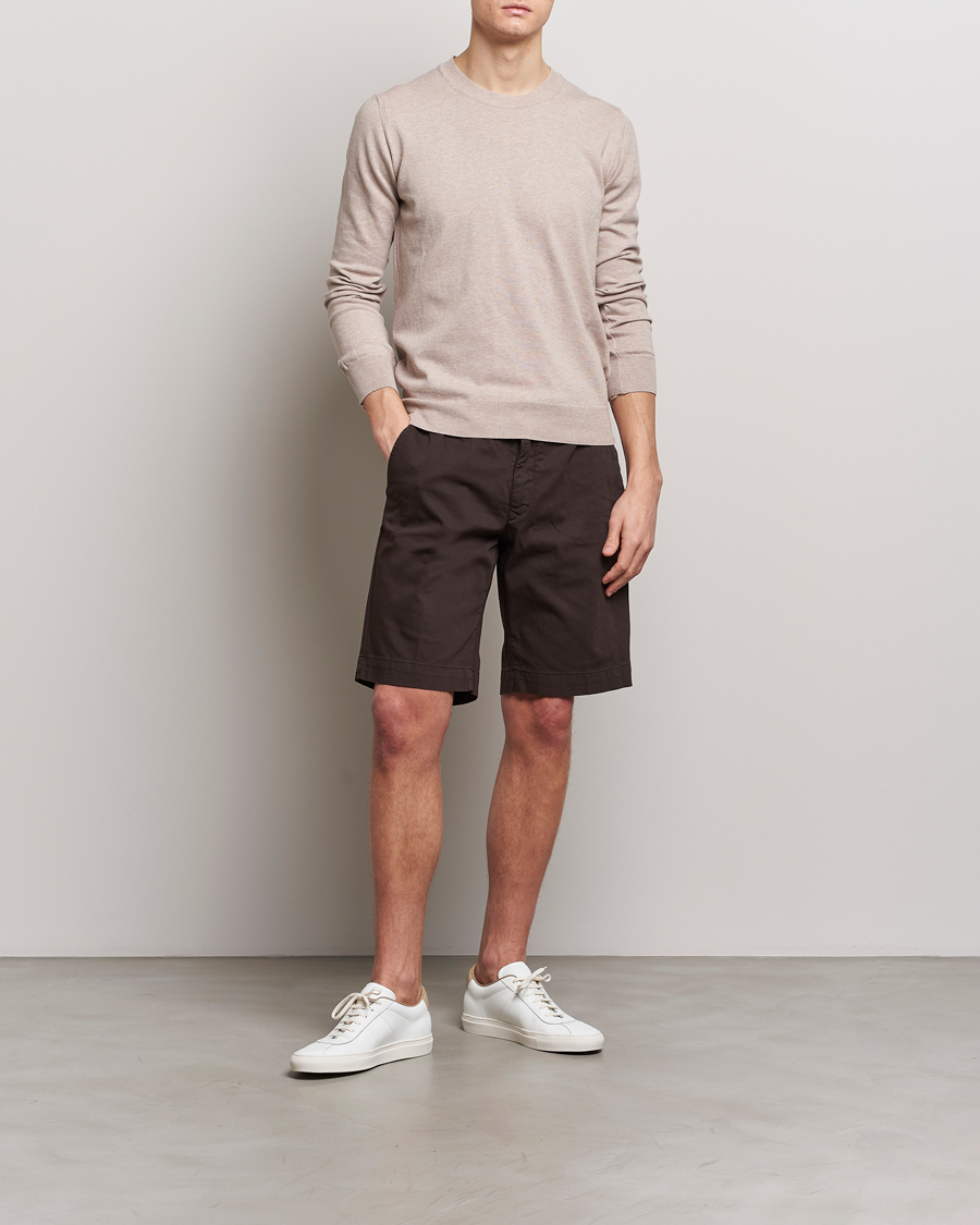 Herre | Shorts | Oscar Jacobson | Teodor Cotton Shorts Brown