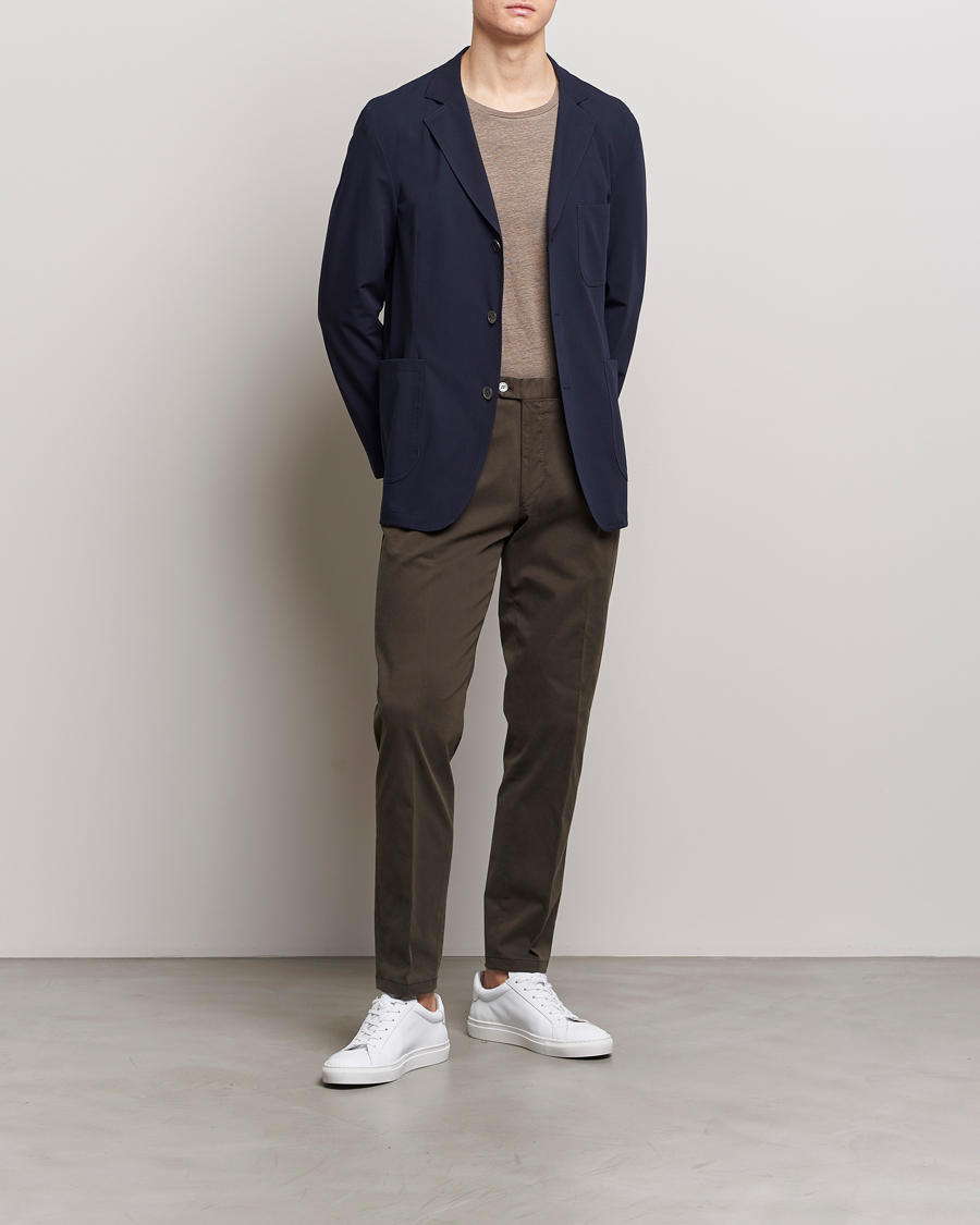 Herre | Bukser | Oscar Jacobson | Denz Casual Cotton Trousers Olive