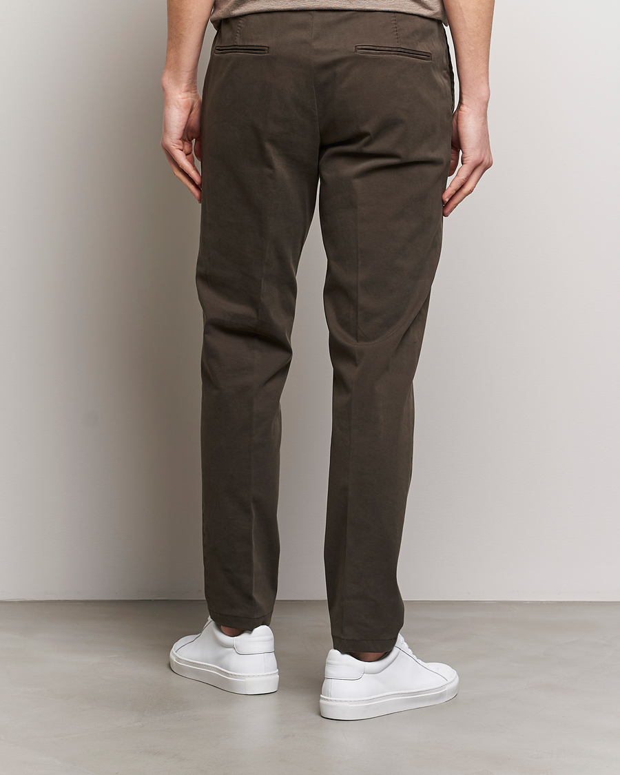 Herre | Bukser | Oscar Jacobson | Denz Casual Cotton Trousers Olive