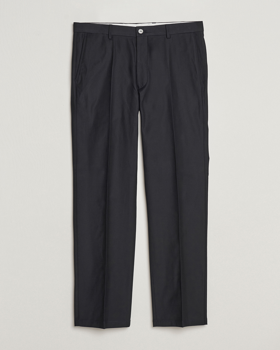 Herre | Bukser | Oscar Jacobson | Decker Cotton Trousers Black