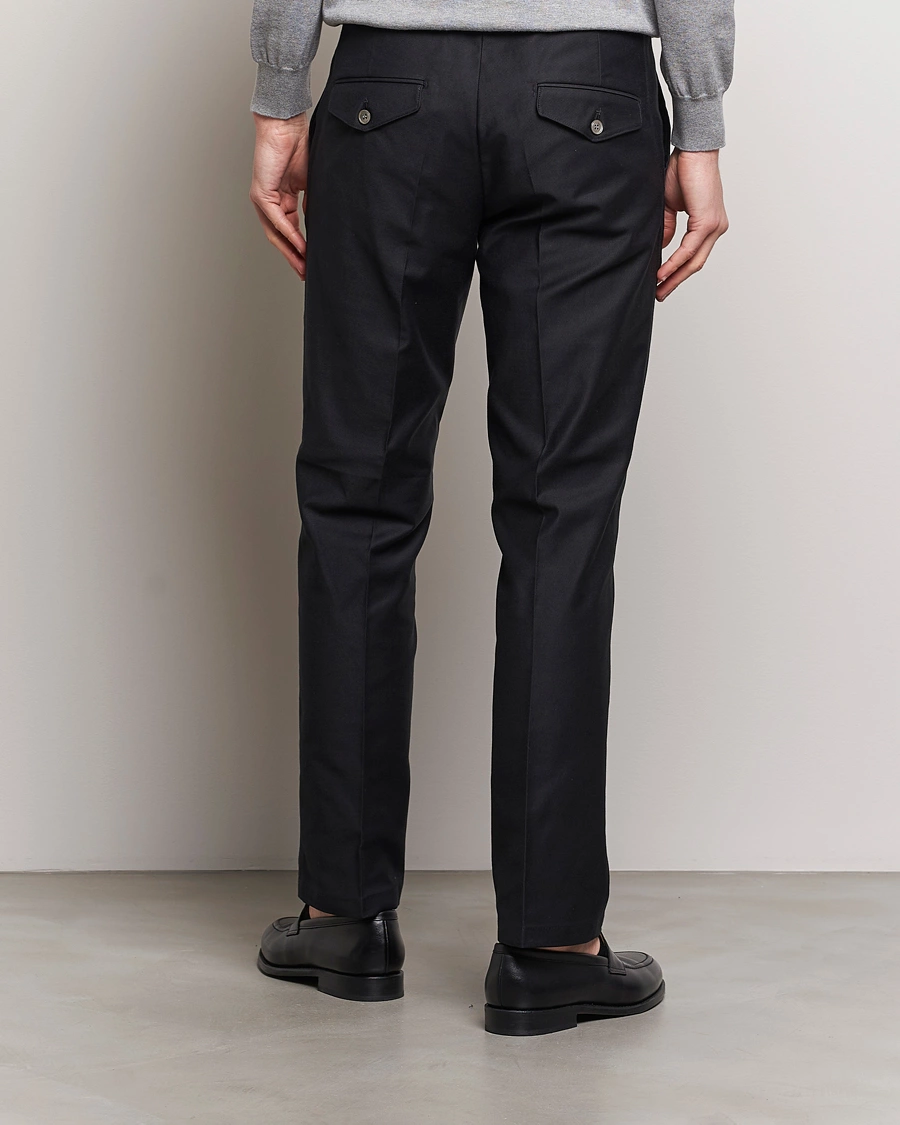 Herre | Bukser | Oscar Jacobson | Decker Cotton Trousers Black