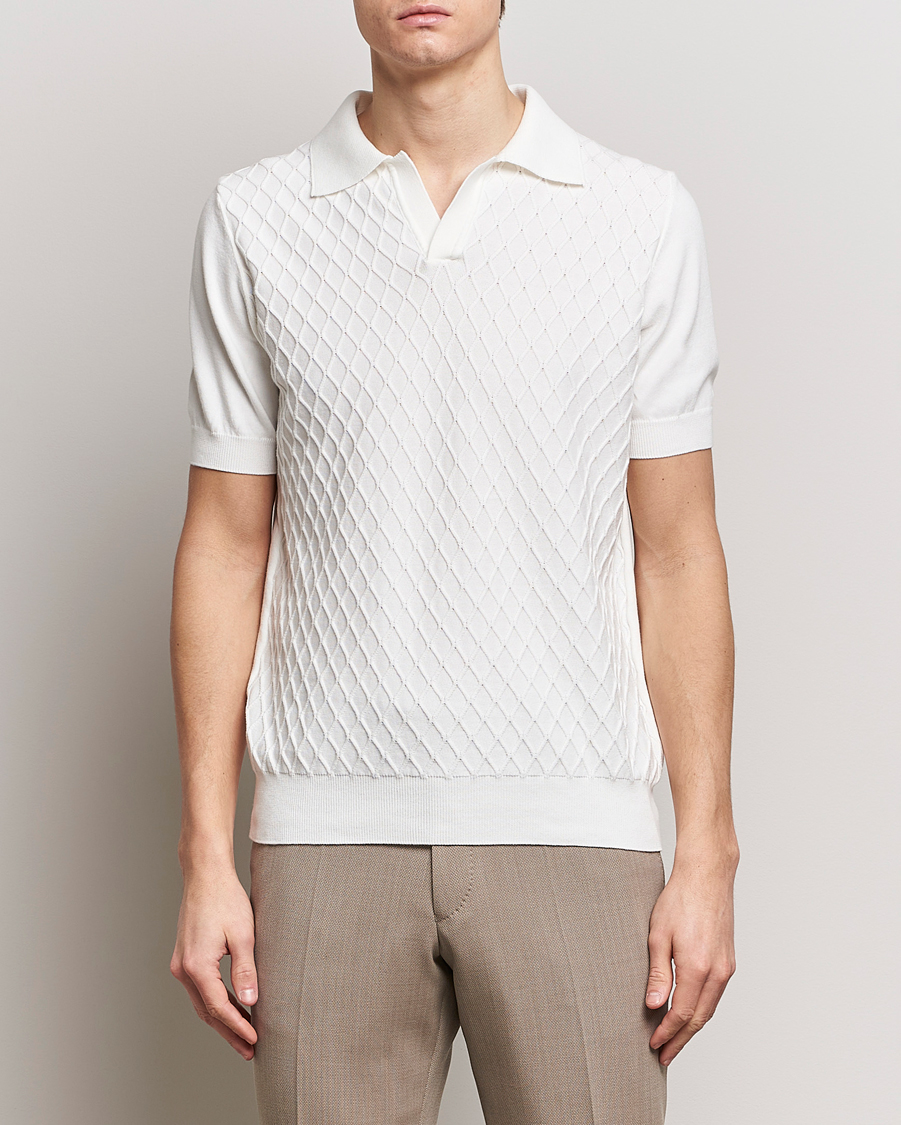 Herr |  | Oscar Jacobson | Mirza Structured Cotton Polo White