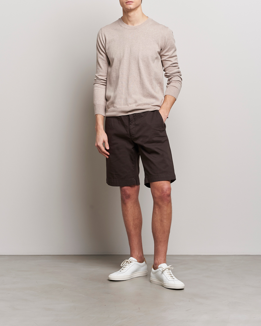 Herre | Gensere | Oscar Jacobson | Valdemar Cotton Crew Neck Beige